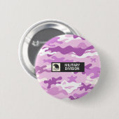 Purple Camouflage Pattern Ronde Button 5,7 Cm (Voorkant /achterkant)