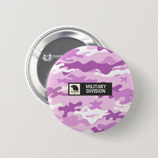 Purple Camouflage Pattern Ronde Button 5,7 Cm (Voorkant /achterkant)