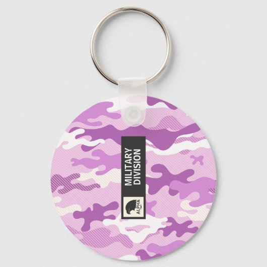 Purple Camouflage Pattern Sleutelhanger (Voorkant)
