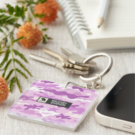 Purple Camouflage Pattern Sleutelhanger