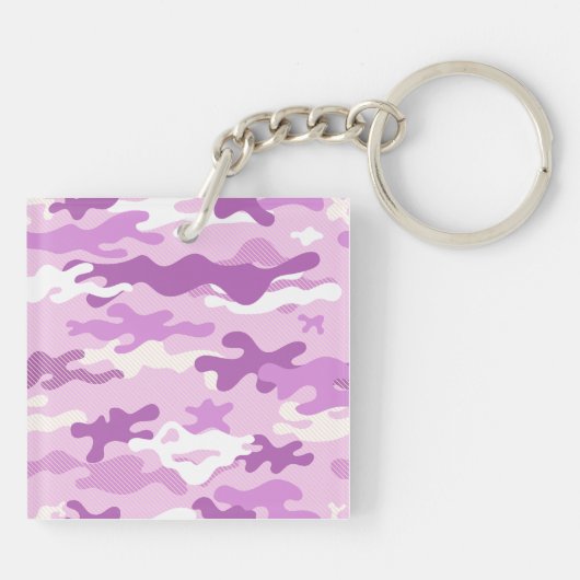 Purple Camouflage Pattern Sleutelhanger (Achterkant)