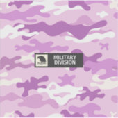 Purple Camouflage Pattern Sticker (Voorkant)