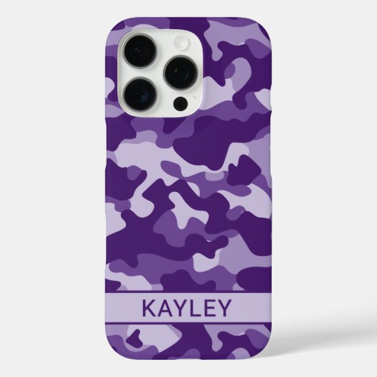 Purple Camouflage Personalized Case-Mate iPhone Case (Achterkant)