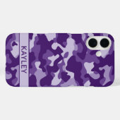 Purple Camouflage Personalized Case-Mate iPhone Case (Achterkant (horizontaal))