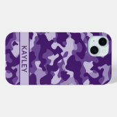 Purple Camouflage Personalized Case-Mate iPhone Case (Achterkant (horizontaal))