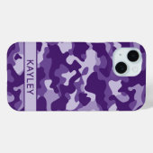 Purple Camouflage Personalized Case-Mate iPhone Case (Achterkant (horizontaal))