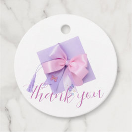 Purple Cap Graduation Party  Bedankjes Labels