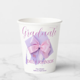 Purple Cap Graduation Party Paper Cup Papieren Bekers