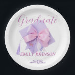 Purple Cap Graduation Party Paper Papieren Bordje<br><div class="desc">Purple Cap Graduation Party Paper Plates</div>