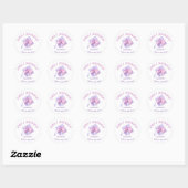Purple Cap Graduation Personalized Ronde Sticker (Vel)