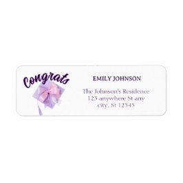 Purple Cap Modern Return Address Labels