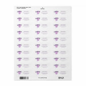 Purple Cap Modern Return Address Labels (Full Sheet)