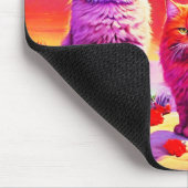Purple Cat Mouse Pad – Perfect Gift for Cat Lovers Muismat (Hoek)