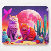 Purple Cat Mouse Pad – Perfect Gift for Cat Lovers Muismat (Voorkant)