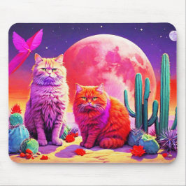 Purple Cat Mouse Pad – Perfect Gift for Cat Lovers Muismat