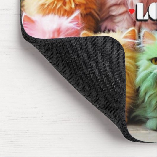 Purple Cat Mouse Pad – Perfect Gift for Cat Lovers Muismat (Hoek)