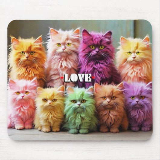 Purple Cat Mouse Pad – Perfect Gift for Cat Lovers Muismat (Voorkant)