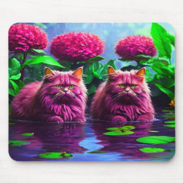 Purple Cat Mouse Pad – Perfect Gift for Cat Lovers Muismat
