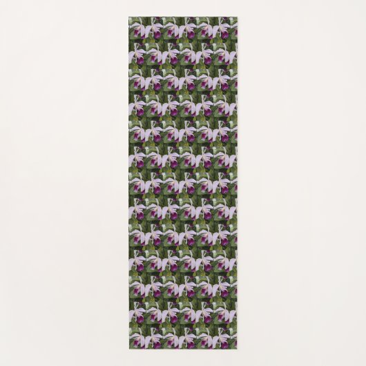 Purple Cattleya Orchids Floral Pattern Yogamat (Voorkant)