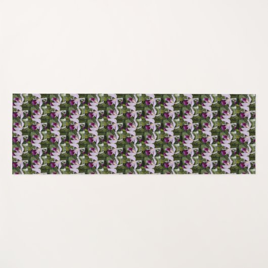 Purple Cattleya Orchids Floral Pattern Yogamat (Voorkant (horizontaal))