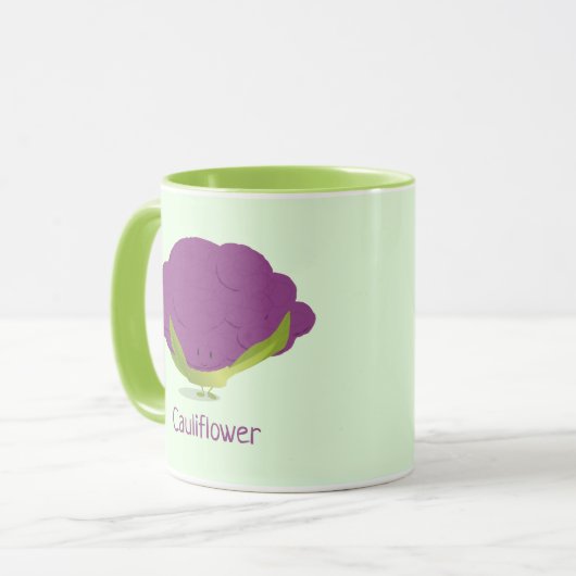 Purple Cauliflower Vegetable Food Mok (Voorkant links)
