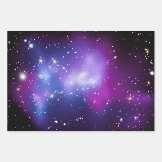 Purple Celestial Photo Galaxy Cluster MACS J0717 Inpakpapier Vel (Voorkant 3)