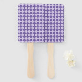 Purple Checker Diamond Pattern Handwaaier (Voorkant en achterkant)