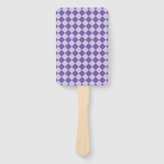 Purple Checker Diamond Pattern Handwaaier (Voorkant)