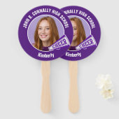 Purple Cheerleader Photo High School Spirit Handwaaier (Voorkant en achterkant)