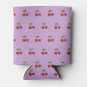 Purple Cherry Pattern Fresh Fruit Modern Party Blikjeskoeler (Voorkant)