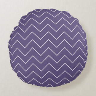 Purple Chevron Baby Girl Throw Pillow - Round Rond Kussen