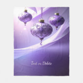 Purple Christmas Ball Fleece Blanket Deken (Voorkant)