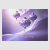 Purple Christmas Ball Holiday Tissue Paper Tissuepapier (Voorkant)