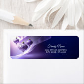 Purple Christmas Ball Return Address Label (Insitu)