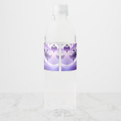 Purple Christmas Ball Water Bottle Label Waterfles Etiket (Achterkant)