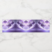 Purple Christmas Ball Water Bottle Label Waterfles Etiket (Enkel label)