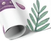 Purple Christmas Bells Wrapping Paper Cadeaupapier (Rol Hoek)