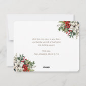 Purple Christmas Blessings Holly Berries Photo Feestdagenkaart (Achterkant)