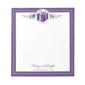 Purple Christmas Gift Personalized Notitieblok (Voorkant)