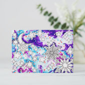 Purple Christmas Kaart (Staand voorkant)