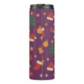 Purple Christmas Pattern Aesthetic – Cute Holiday  Thermosbeker (Achterkant)