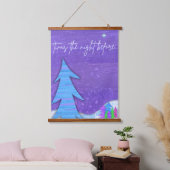 Purple Christmas Trees Wood Topped Wall Tapestry Hangend Wandkleed (Slaapkamer)