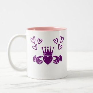 Purple Claddagh Ring Coffee Mug Tweekleurige Koffiemok