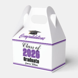 Purple Class of 2026 Custom Graduation Party Bedankdoosjes