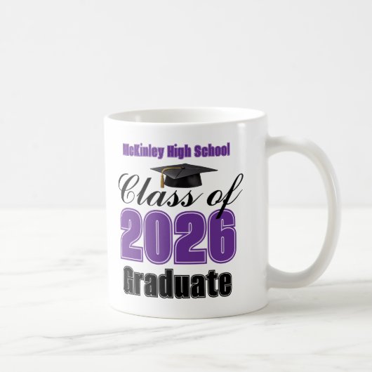Purple Class of 2026 Graduation Keepsake Koffiemok (Rechts)