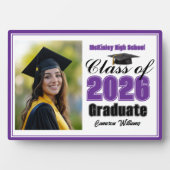 Purple Class of 2026 Graduation Photo Fotoplaat (voorkant)
