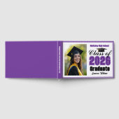 Purple Class of 2026 Photo Small Graduation Gastenboek (Volledig)