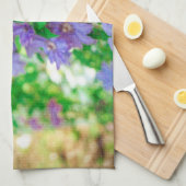 Purple Clematis flower ランチョンマット Theedoek (Quarter Fold)