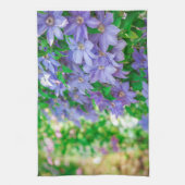 Purple Clematis flower ランチョンマット Theedoek (Verticaal)