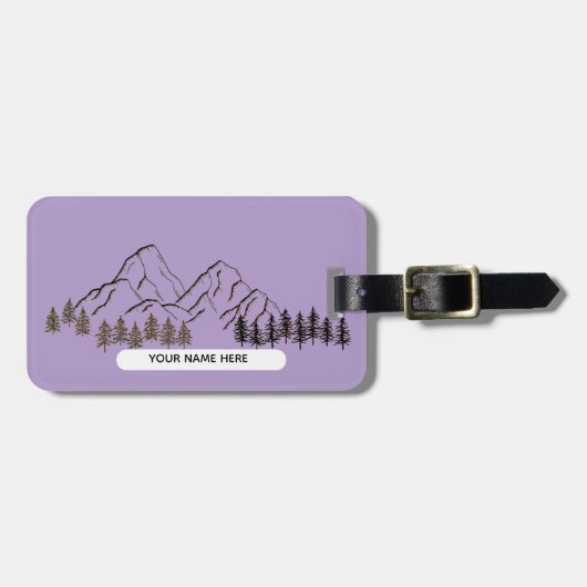 PURPLE COLOR- FOR NATURE LOVER BAGAGELABEL (Voorkant horizontaal)